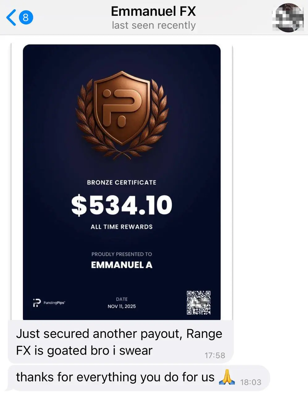 Message from a member