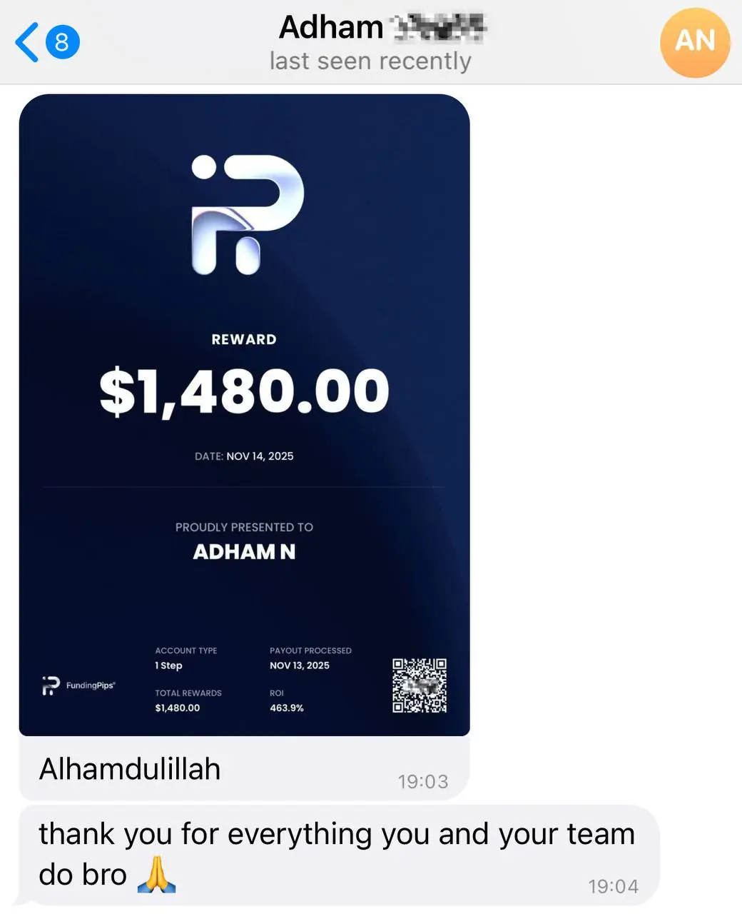 Message from a member