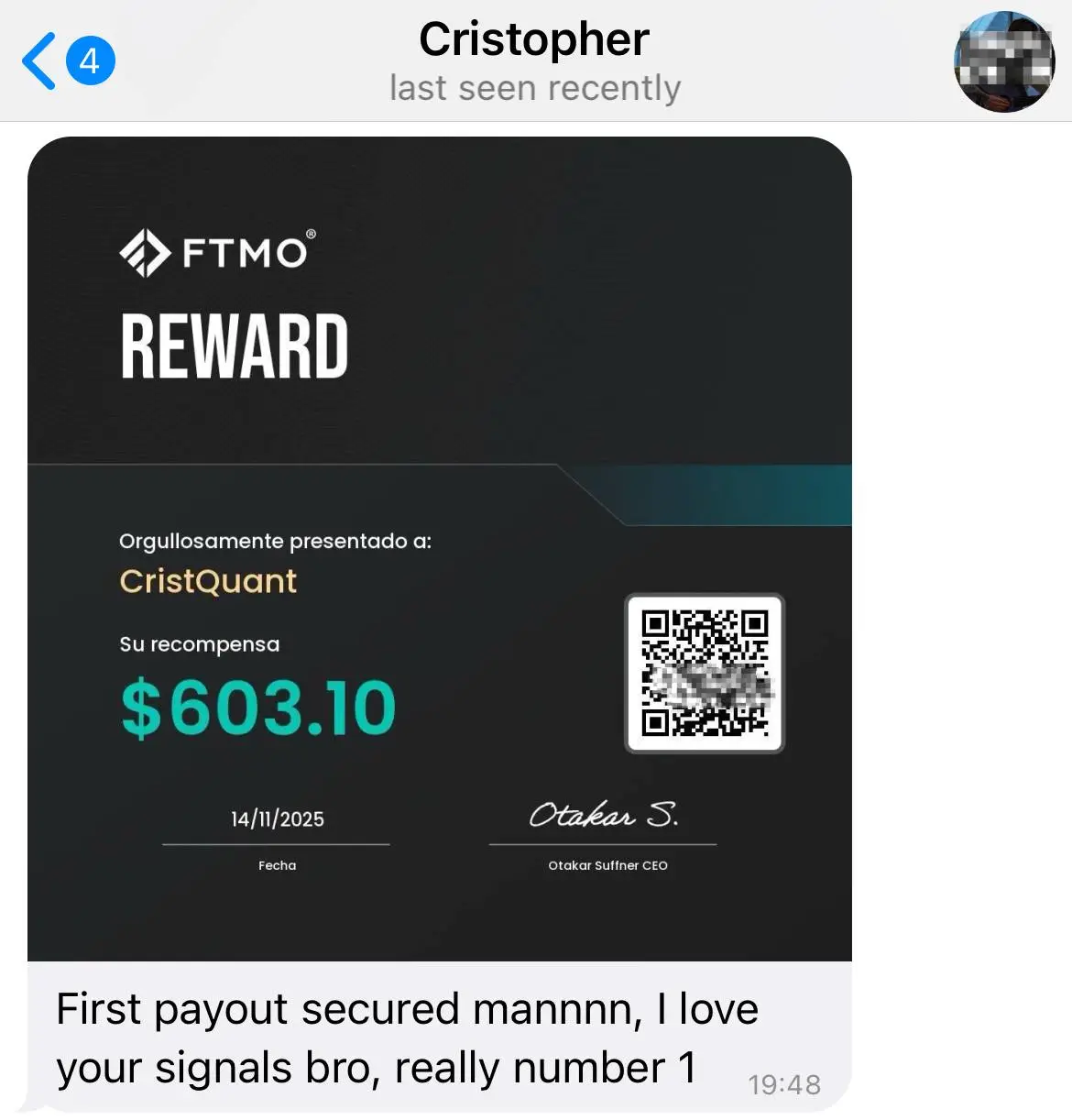Message from a member